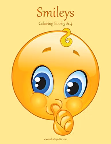 Createspace Smileys Coloring Book 3 & 4 for Children, Yellow