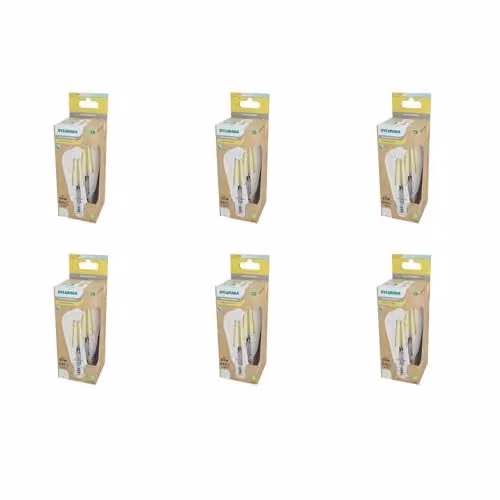 SYLVANIA Toledo Platinum RT LED Edison ST64 Filament Bulb, E27, Warm White 2700K, Pack of 6