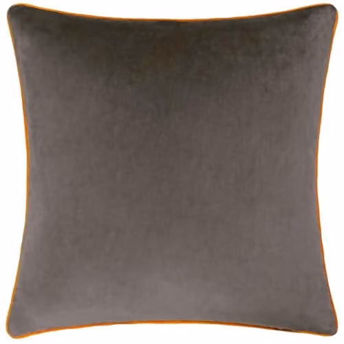 Furn Meridian Velvet Square Cushion with Removable Polyester Filling, W/D/H: 45 x 45 x 45 cm, Beige/Brown/Grey