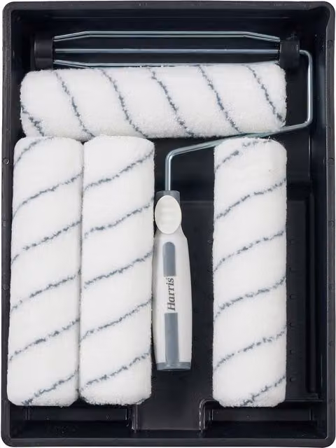 Harris Seriously Good Walls and Ceilings Medium Pile Paint Roller Refill Sleeve Set, Pack of 4, White