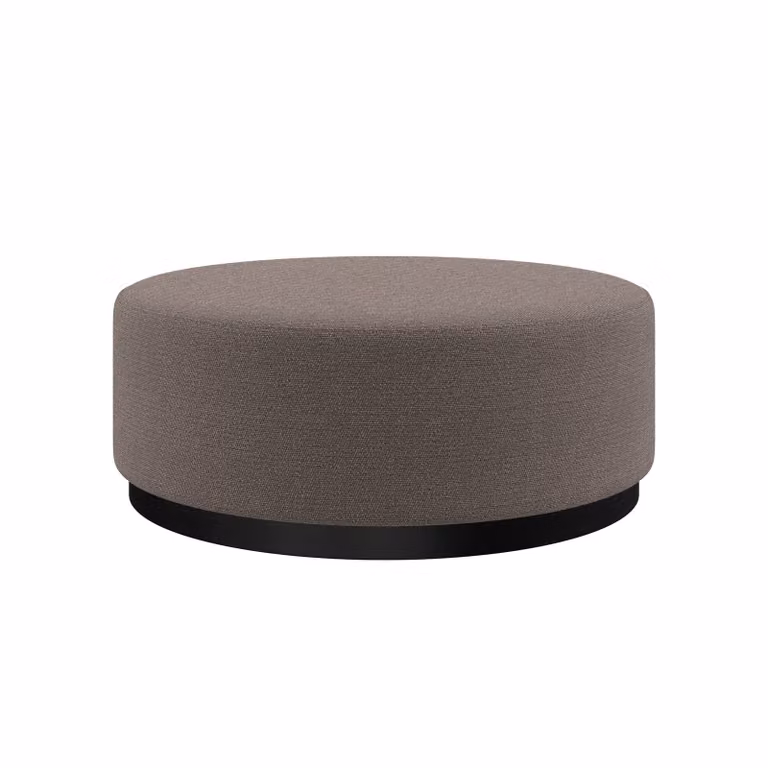 Dome Deco LIAM Grey Fabric Upholstered Art Deco Stool