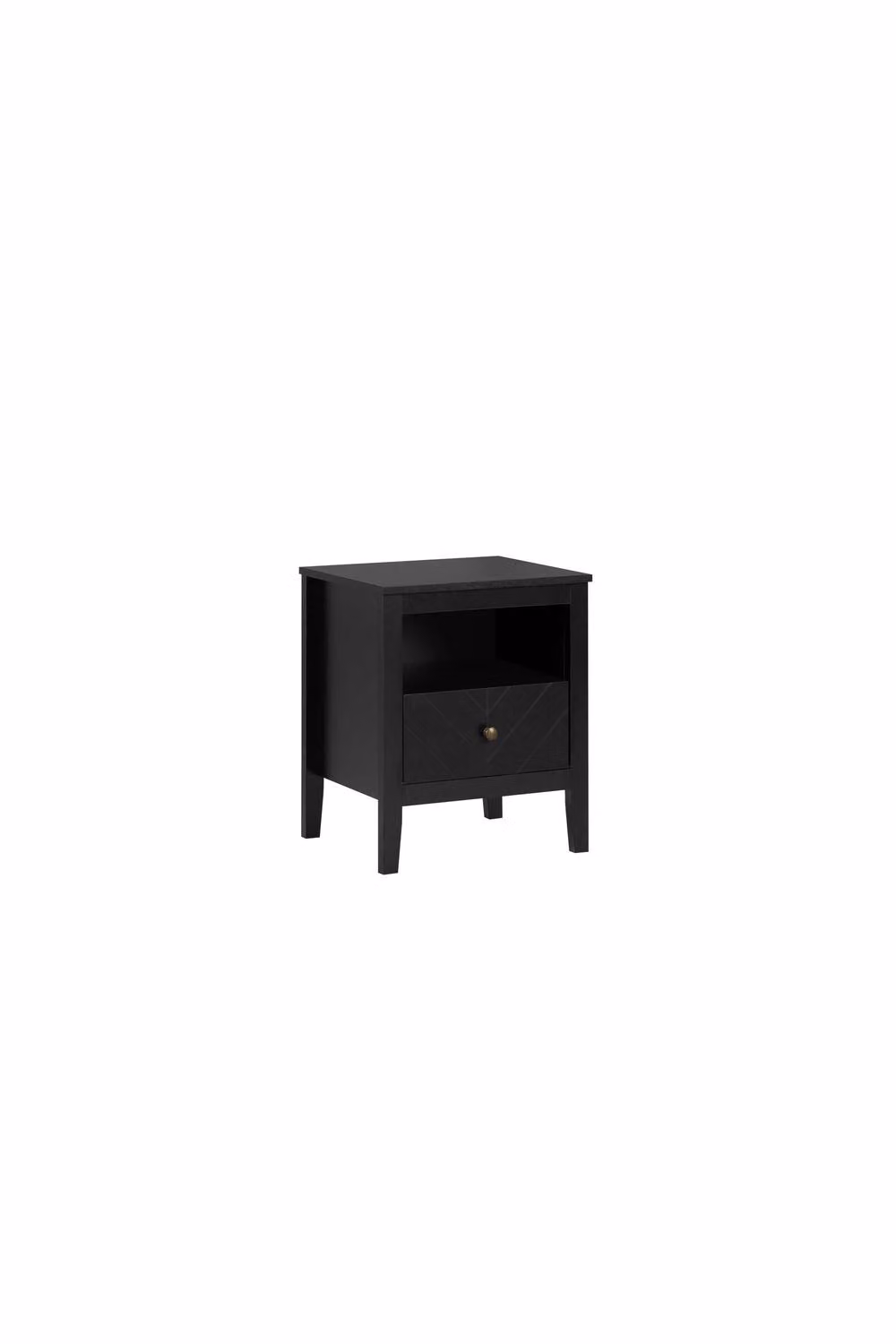 Birlea Emerson Modern Geometric Metal Bedside Cabinet in Black W/D/H: 40 x 45 x 54 cm – 4