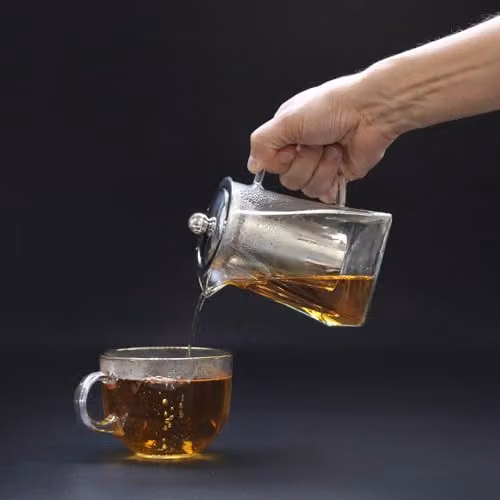 KDMD White Glass Infuser Teapot with Tower Shape, 350ml – 3