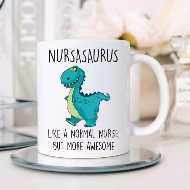 60 SECOND MAKEOVER Nursasaurus Mug in White