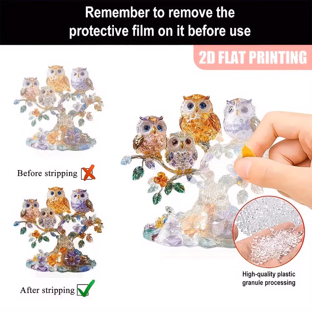 Leaper Owl 2D Acrylic Multicolour Tabletop Home Decor Ornament – 2