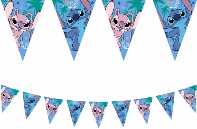 Disney Stitch Multicolour Paper Flag Banner – 1