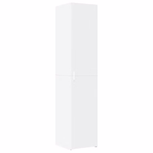vidaXL Modern White Highboard in MDF with Hinged Doors, W/D/H: 40 x 42.5 x 185 cm – 1