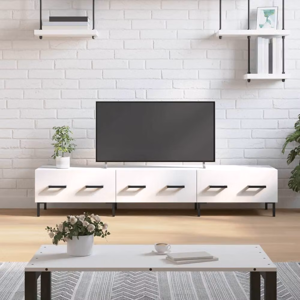 Berkfield Home Modern White TV Cabinet W/D/H: 150 x 36 x 30 cm – 2