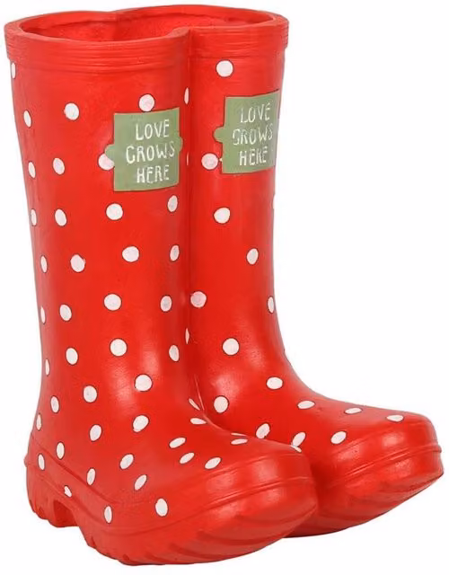 Something Different Wellington Boots Plant Pot in Red