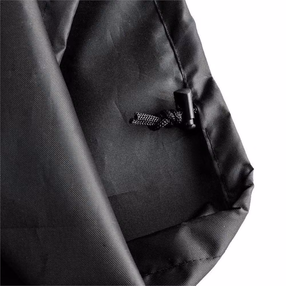 FLAVORA Heavy Duty Waterproof Round BBQ Cover in Black – 5