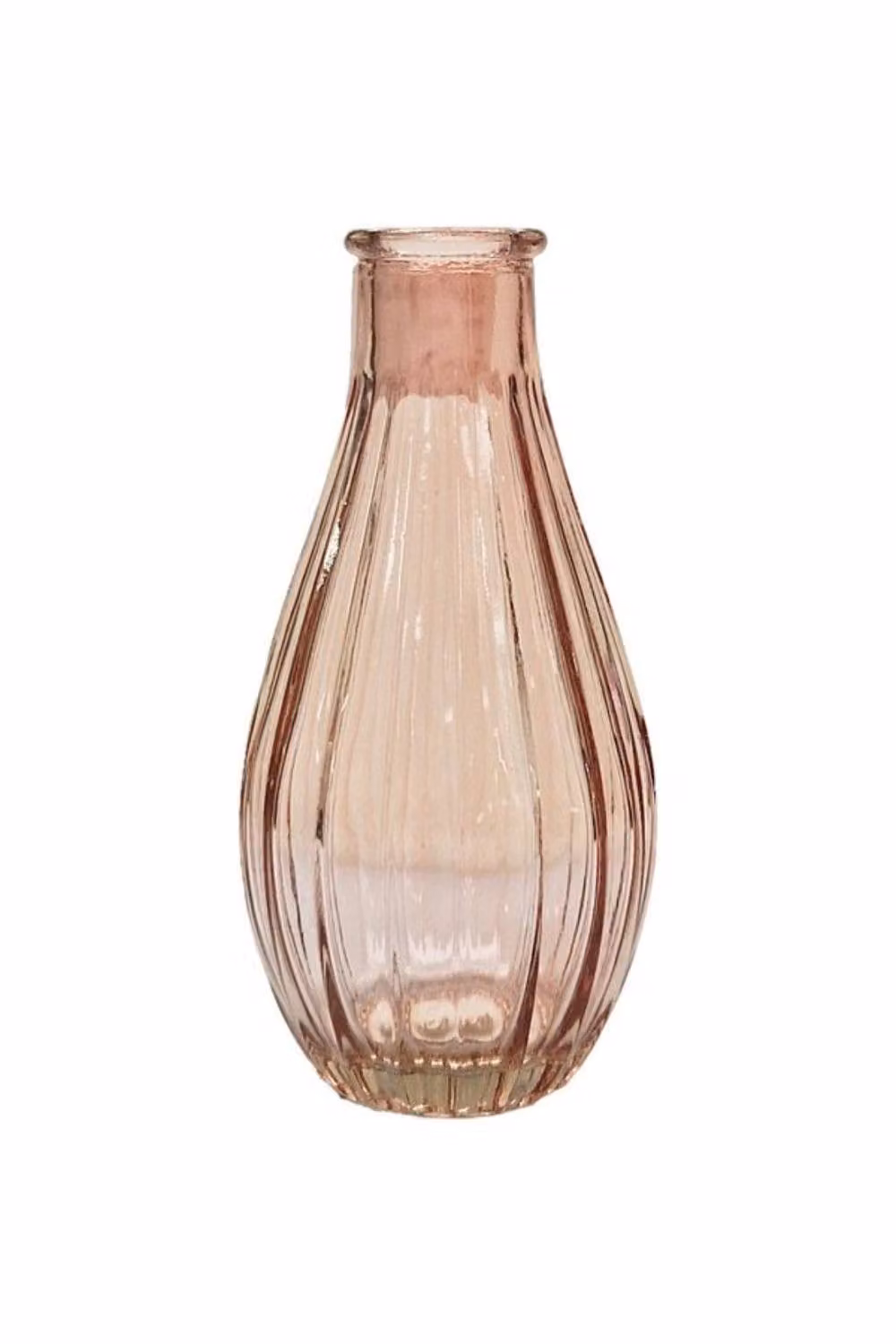KDMD Pink Vintage Fluted Glass Bud Vase, 10 Pack, Height: 14 cm – 2