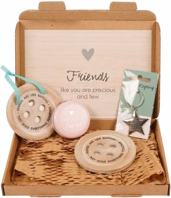 KDMK Friends Gift Set with Star Keyring and Compact Mirror in Multicolour