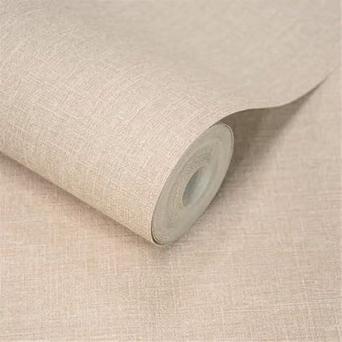Grandeco Boutique Pure & Protect Cirrus Woven Linen Textured Antibacterial Wallpaper, Beige