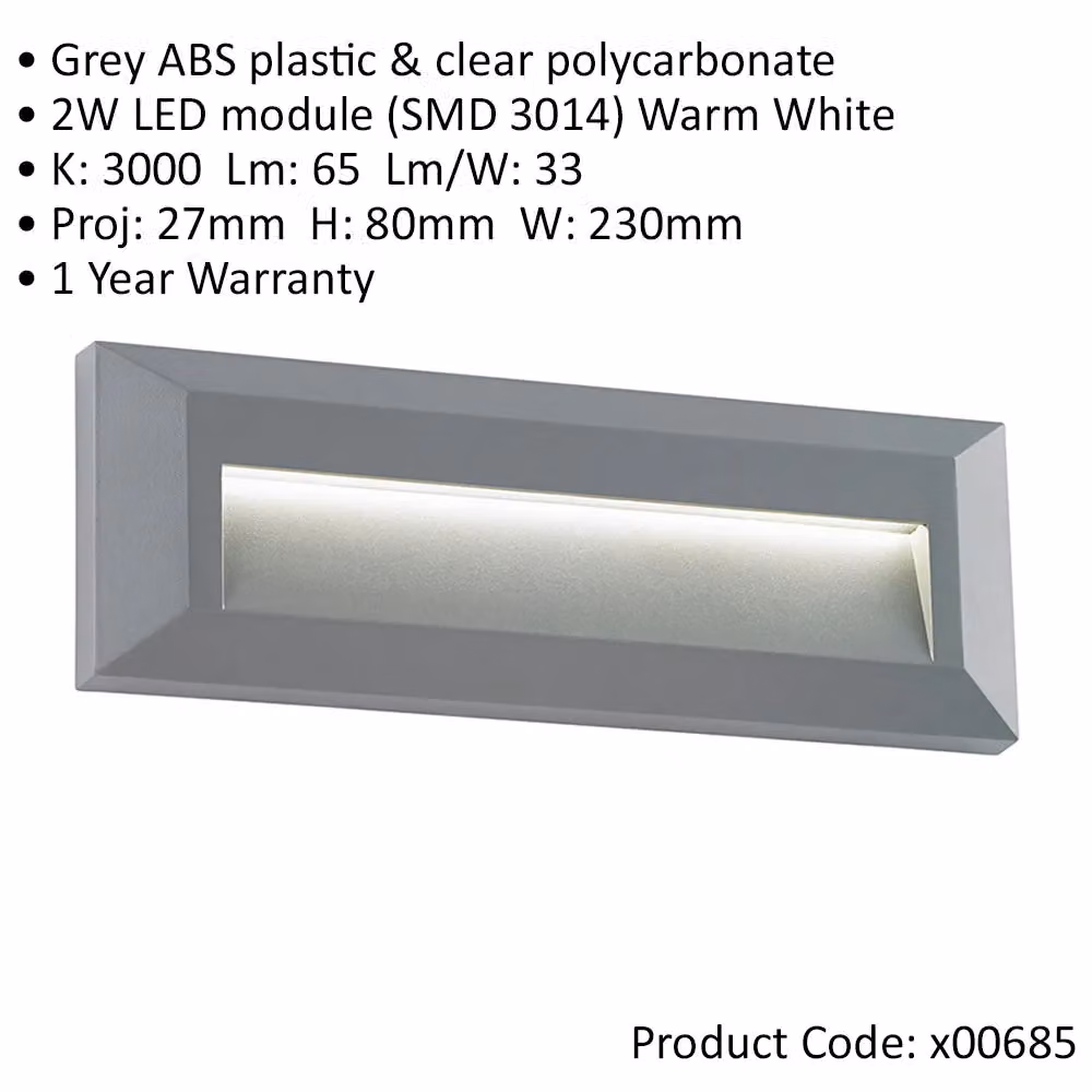 Loops 4 Pack Outdoor Pathway Guide Lights in Grey with Warm White LED and IP65 Waterproof Rating – 2