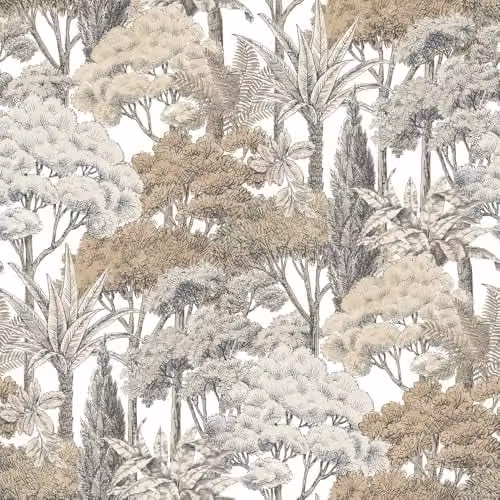 Grandeco Adeline Traditional Floral Botanical Textured Wallpaper in Pink and Grey