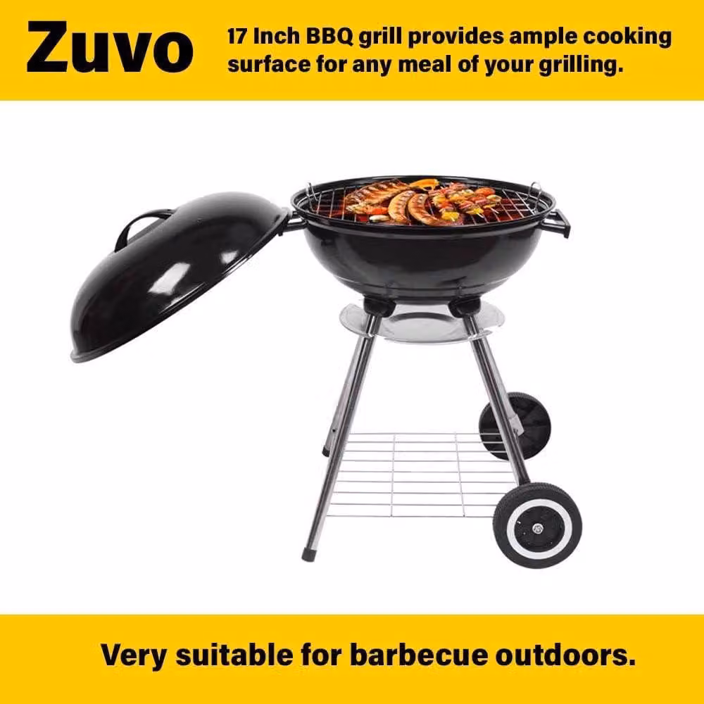 Dyzi 45cm Round Charcoal Kettle BBQ Grill in Black – 4