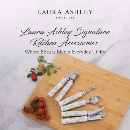 Laura Ashley Stainless Steel Fruit and Vegetable Peeler with Ergonomic Ceramic Handle in Green Sage Parterre – 2