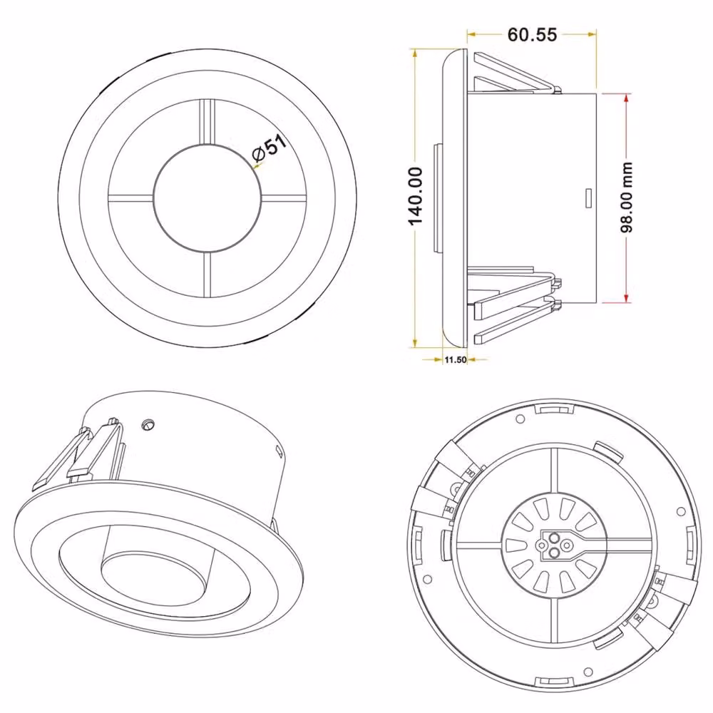 Havendro White 3W LED Light Replacement with Cool White GU5.3 Reflector – 2