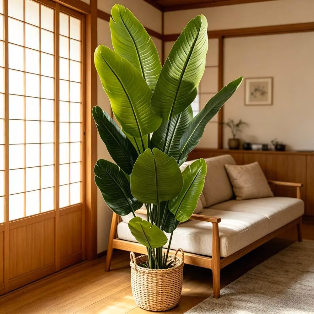 CASSILANDO Lifelike Artificial Bird of Paradise Green Plant, Height: 182.88 cm – 6