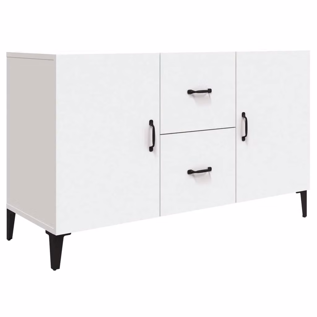 Berkfield Home White Classic Sideboard in Matt MDF, W/D/H: 100 x 36 x 60 cm – 2