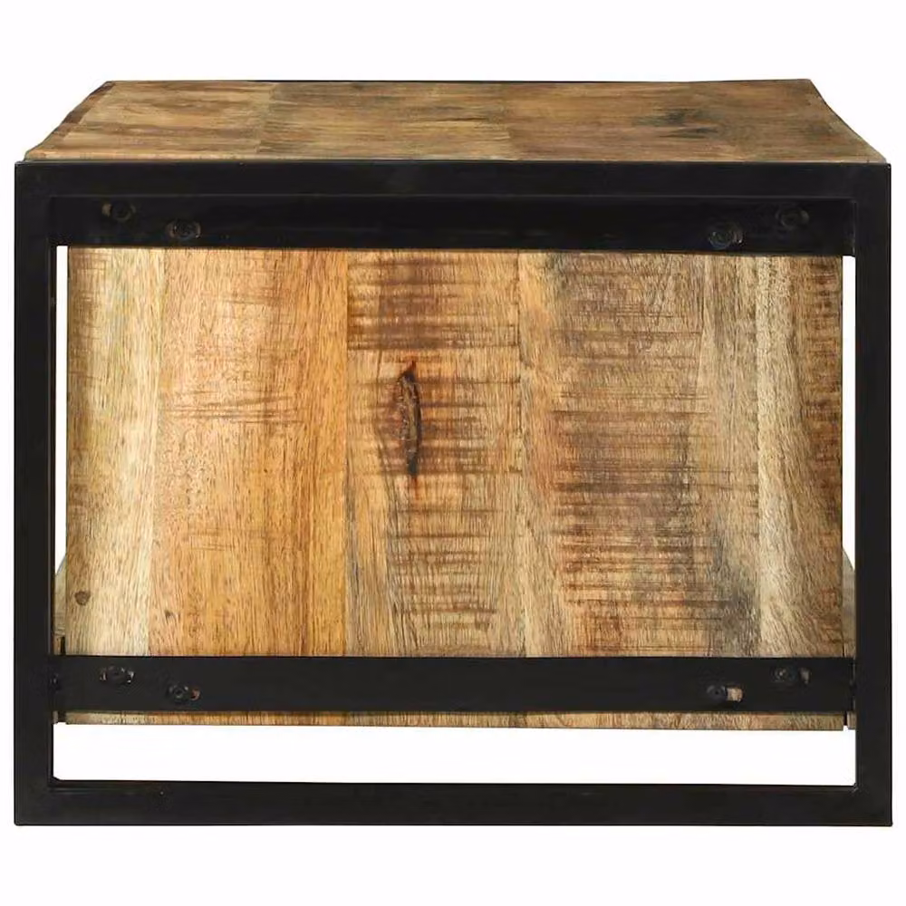Berkfield Home Beautiful Coffee Table in Brown Solid Rough Mango Wood, W: 120 cm, D: 50 cm, H: 38 cm – 3
