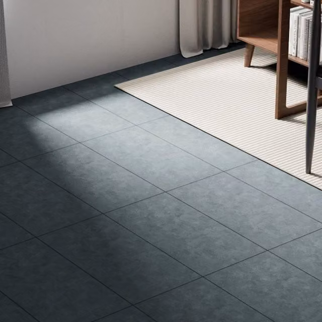 Livingandhome Set of 28 Self-adhesive Stone-look PVC Flooring Planks in Blue Grey