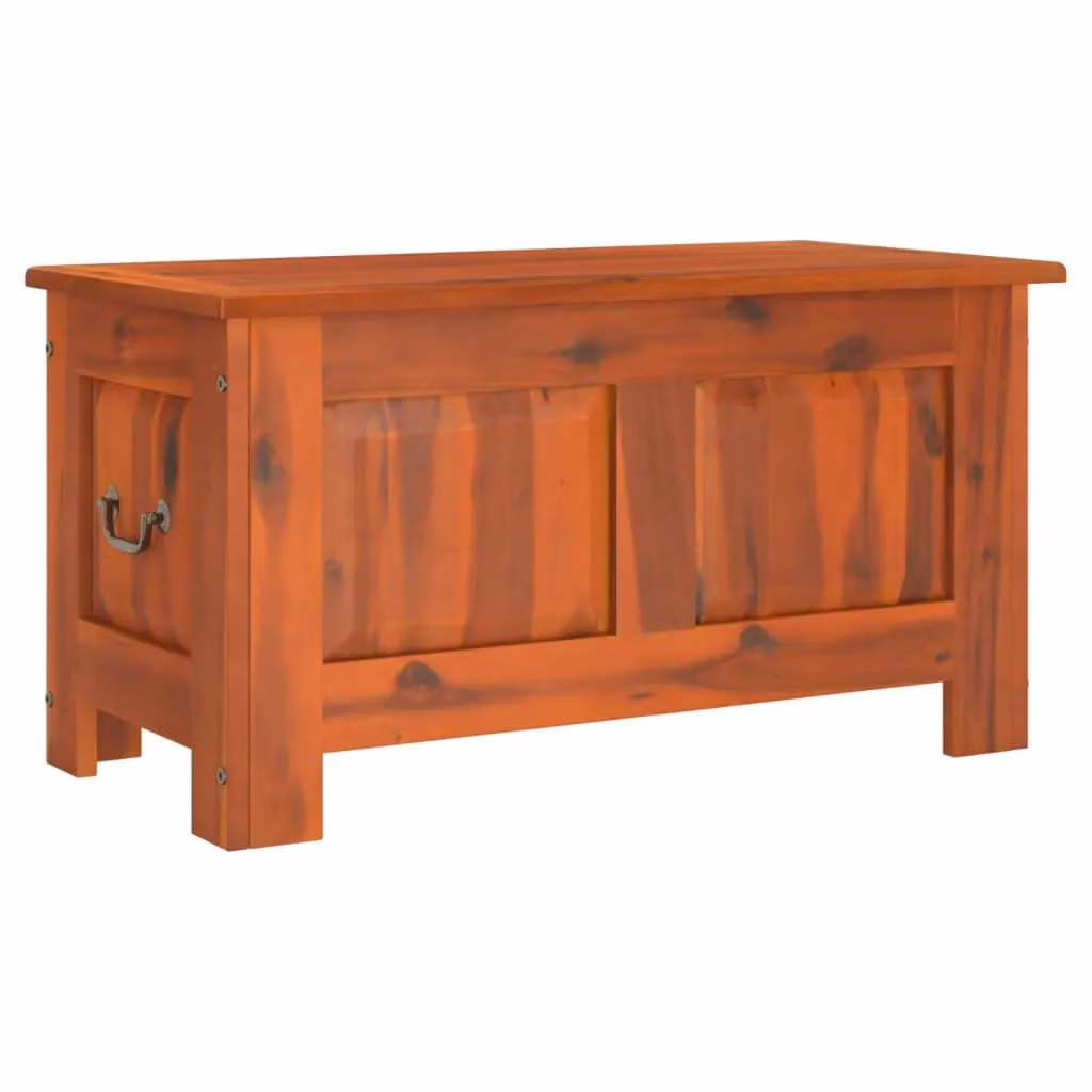 Berkfield Home Brown Acacia Solid Wood Storage Chest with Soft Close Lid – 2