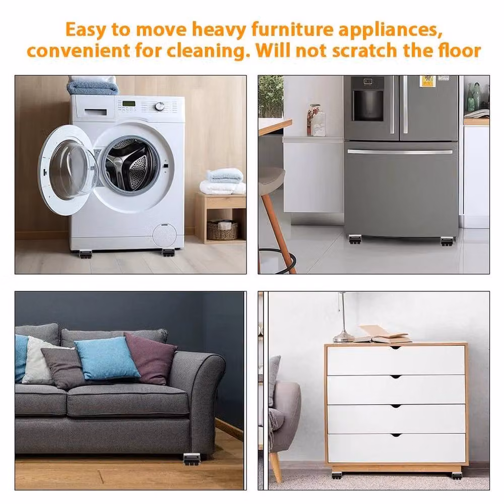 KORVIXA Adjustable White Washing Machine Dolly, 2-Piece Set – 2