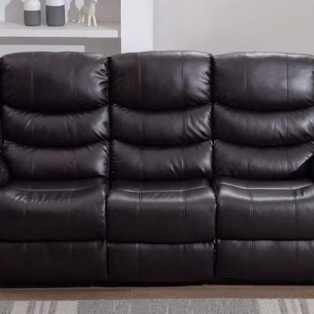 More4Homes Seattle High Back Electric Bonded Leather Recliner 3+2+1 Sofa Set Suite, Brown