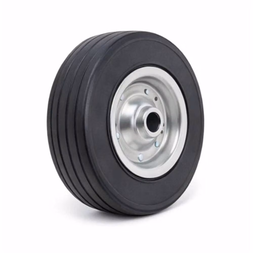Nordara Heavy Duty Solid Jockey Wheel for Caravans, Trailers and Horseboxes, Black, Diameter: 220 mm, Width: 65 mm – 4