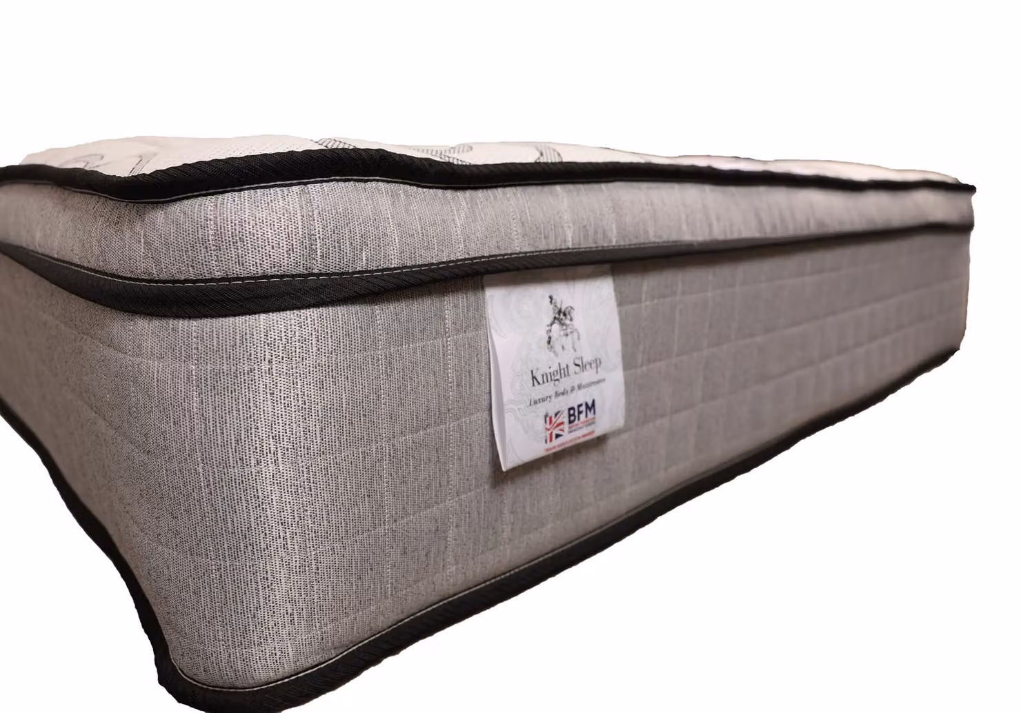Knight Sleep Ruby Luxury Hybrid Pillowtop Mattress with Natural Fillings, White, King Size (W/D/H: 180 x 200 x 30 cm) – 3