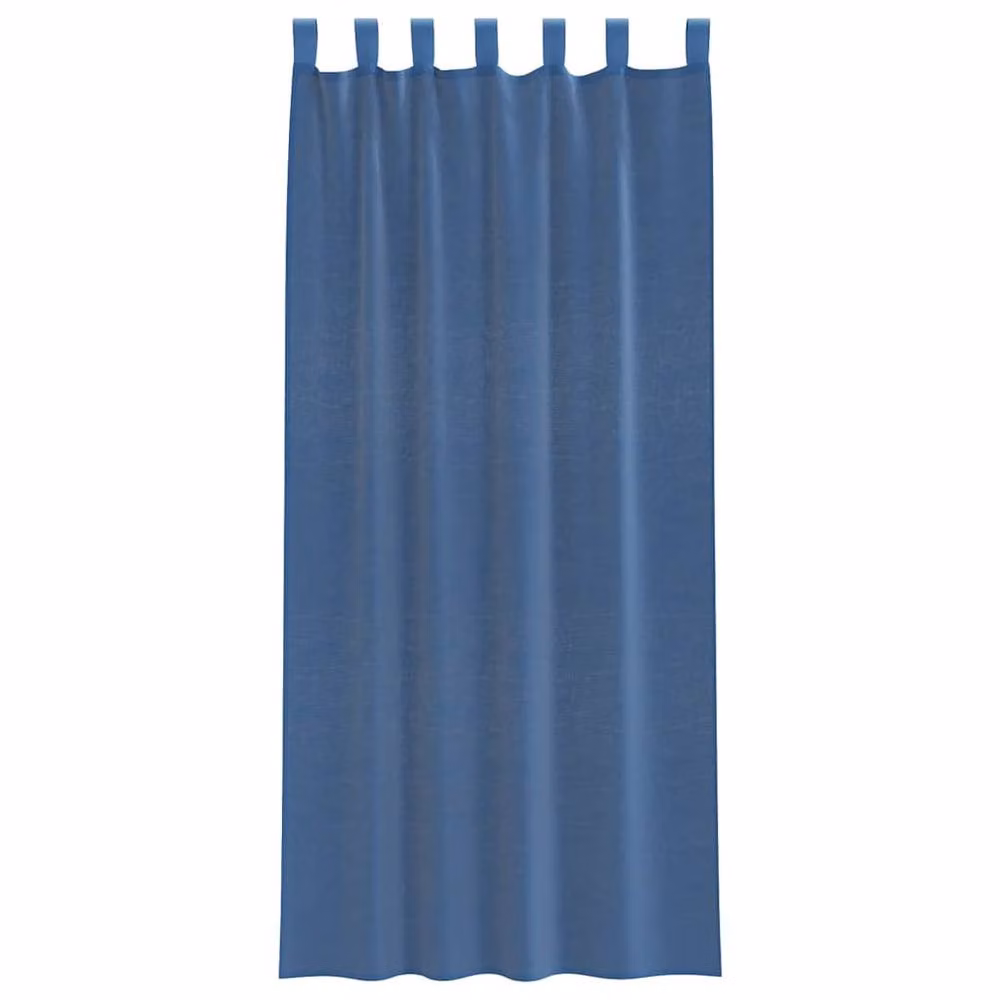 Berkfield Home Royal Blue Voile Curtains with Rod Pockets, 2 Pack, W: 140 cm, H: 245 cm – 3