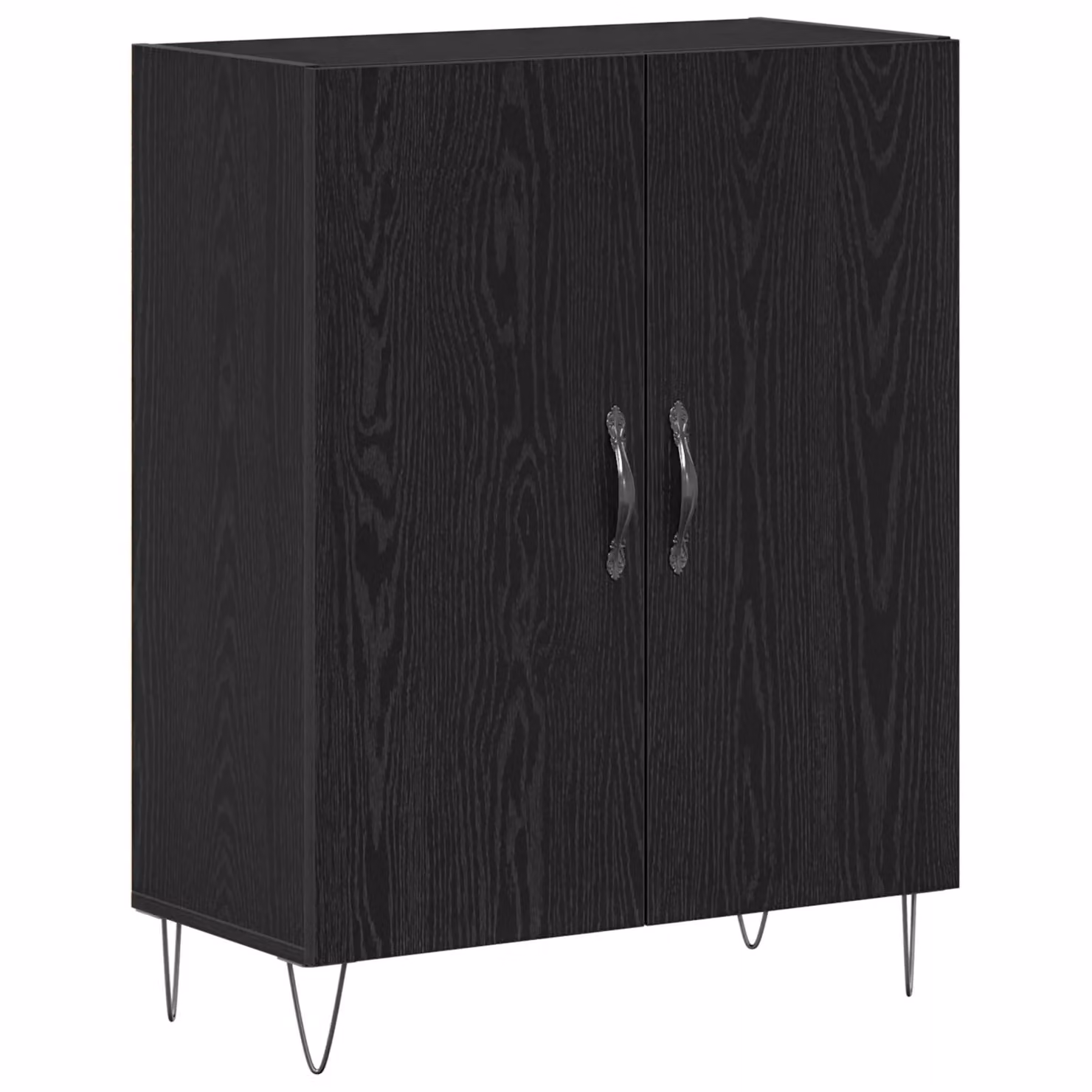 Berkfield Home Black Oak Sideboard in Engineered Wood, W/D/H: 69.5 x 34 x 90 cm – 2