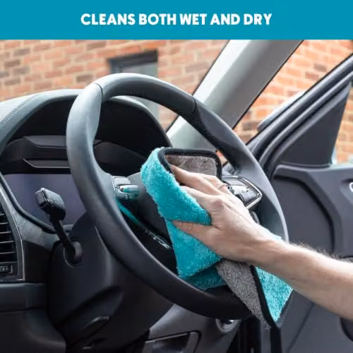 JVL Luxury Microfibre Cleaning Cloth, Turquoise, Petrol and Grey, W: 40 cm, D: 0.5 cm, H: 30 cm – 7