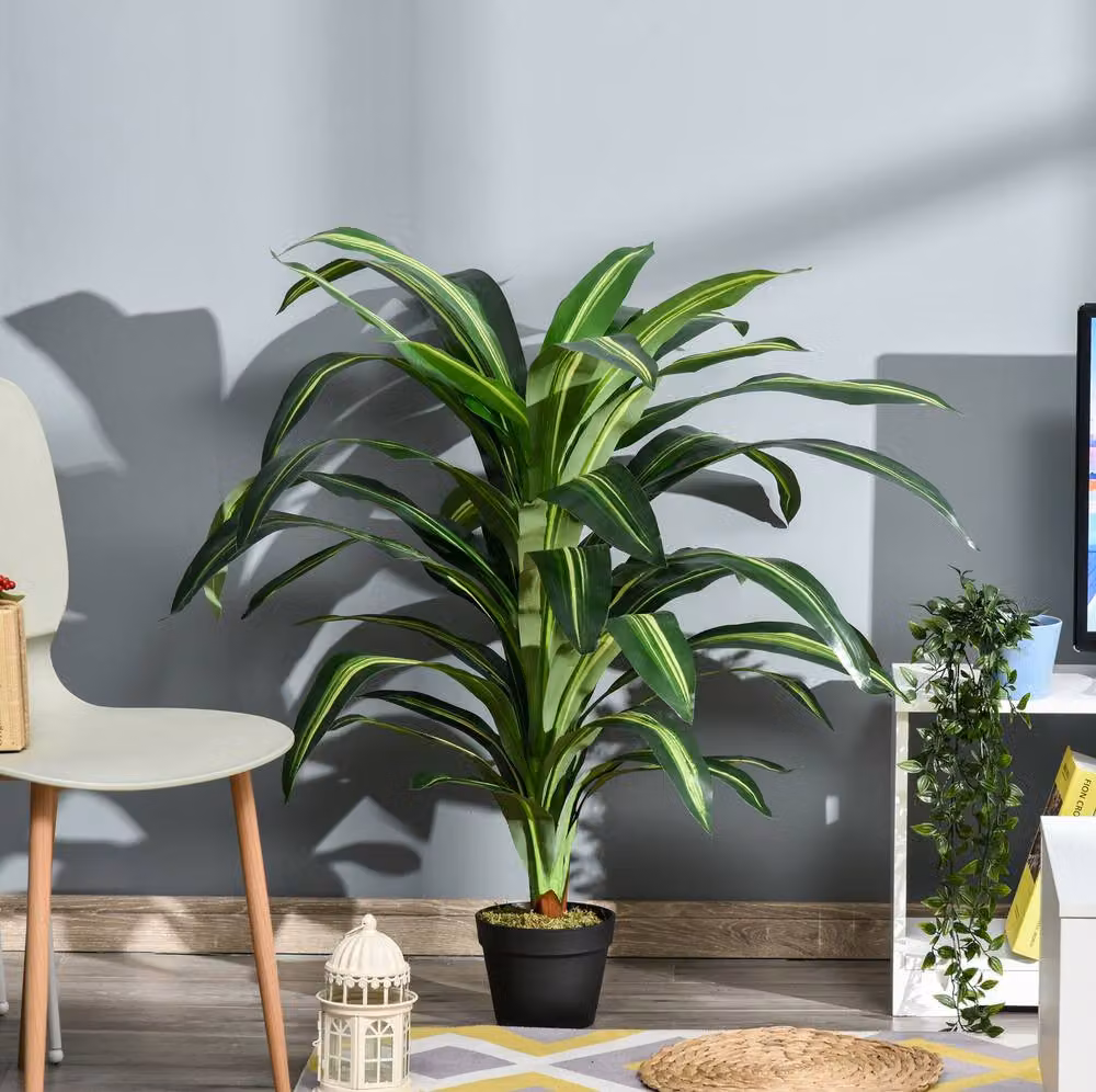 STILVORA Artificial Dracaena Tree in Green, Height: 110 cm – 2