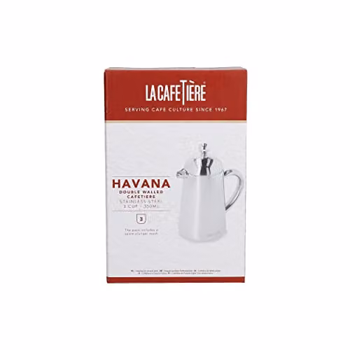 La Cafetiere Havana Insulated Stainless Steel Double Walled Cafetiere, Silver – 2