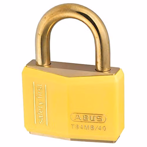 ABUS Nautic INOX Series Solid Brass Padlock in Yellow with 8402 Alike Keyed