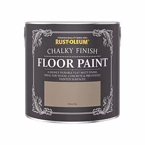 Rust-Oleum Warm Clay Brown Matt Water-Based Scratch-Proof Floor Paint 2.5L – 3