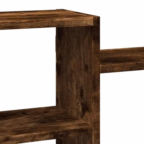 vidaXL Wall Shelf in Smoked Oak, W: 129 cm, D: 42 cm, H: 18 cm – 3