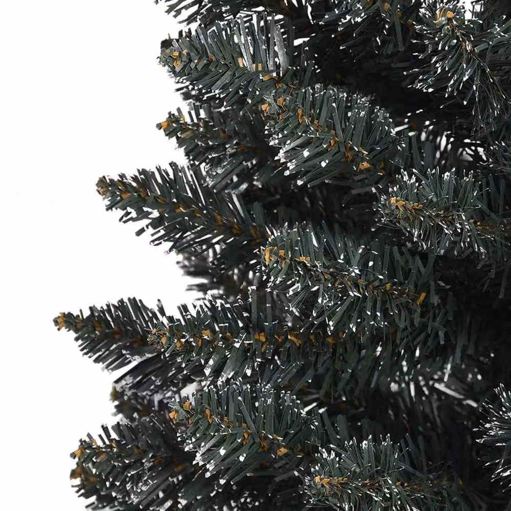 Berkfield Home Artificial Slim Christmas Tree in Green with Stand, Height: 240 cm – 4