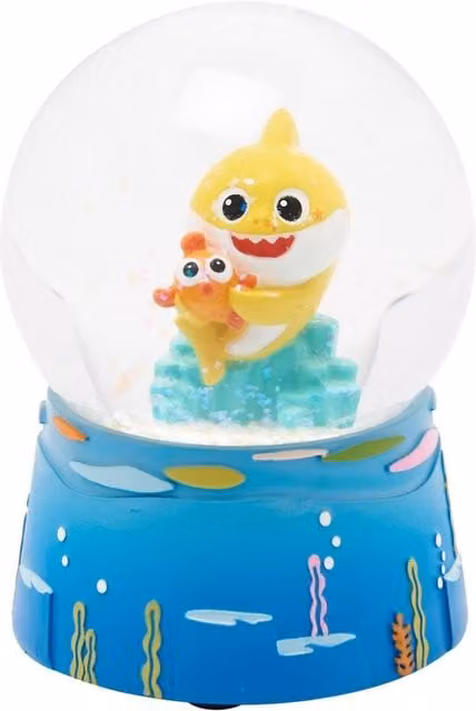 Widdop & Co Baby Shark Glass Snow Globe in Blue