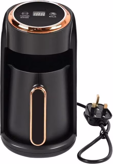 NESTLUNE 600W Electric Turkish Coffee Maker with Coffee Pot, 300ml, Black