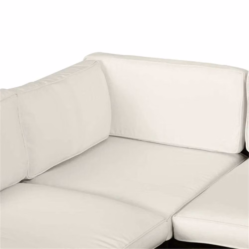 KORVIXA 12 Piece Replacement Cushion Cover Set for Garden Rattan Sofa in Beige – 2