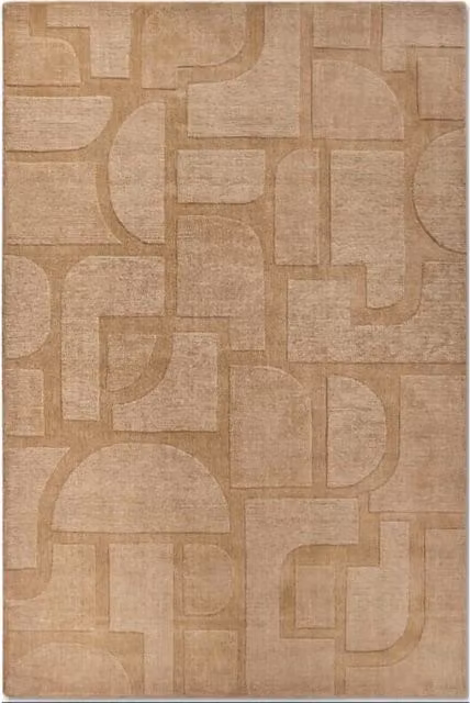 Villeroy & Boch 1906 Alexis Wool Rug in Beige with Geometric Design, W/D/H: 80 x 250 cm