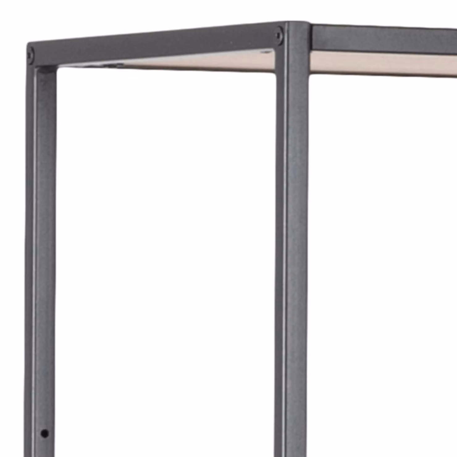 Furniture To Go Seaford Modern Black Metal Bookcase with 4 Black Oak Shelves – 4