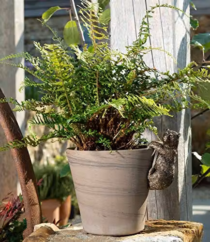 Jardinopia Brown Bear Hanging Plant Pot Hanger in Bronze, W5 x L10.5 x H6.5 cm – 4