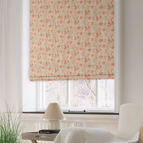 Terrys Como Made to Measure Blackout Roman Blind in Multicolour Autumn Floral Nature Pattern