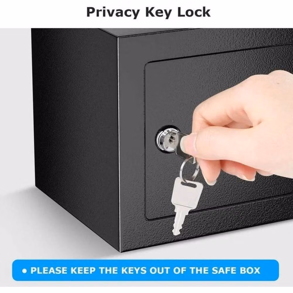 NESTLUNE Fireproof Steel Security Safe for Home or Office in Black – 3