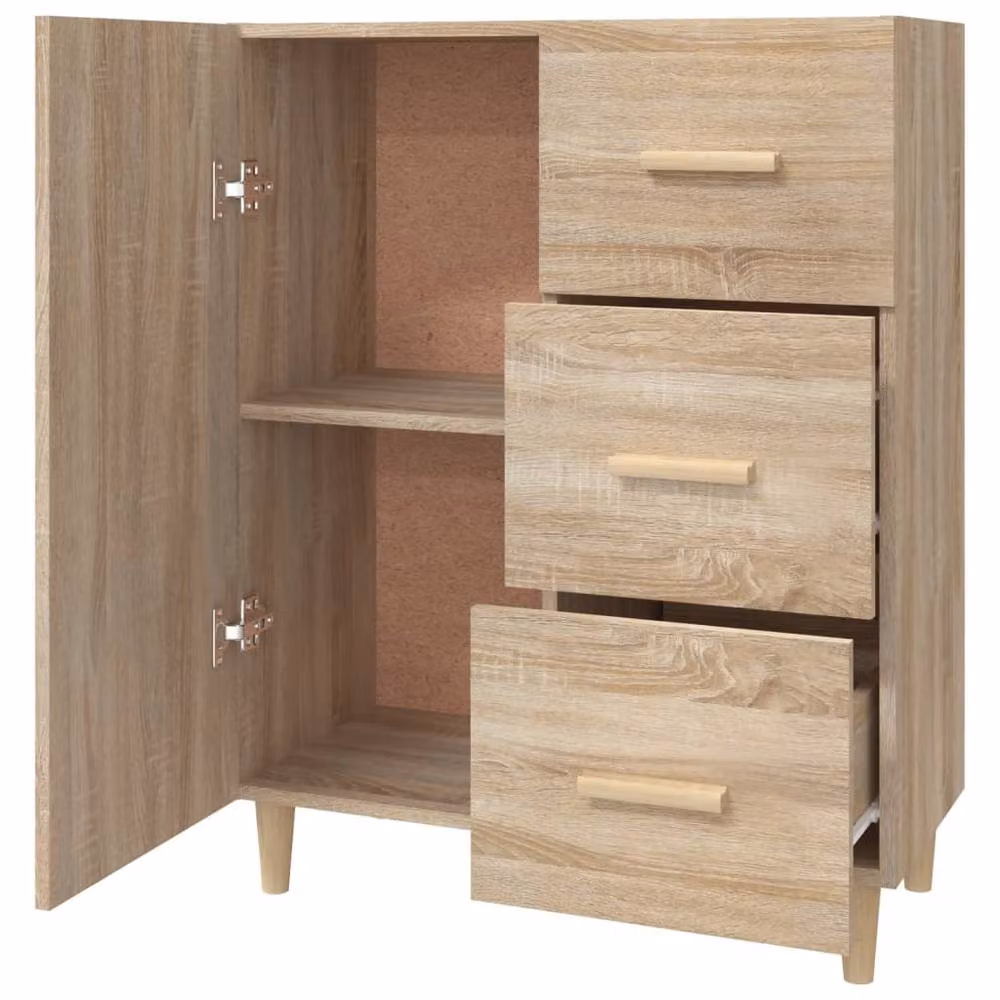 Berkfield Home Sonoma Oak Sideboard in Tan, W/D/H: 69.5 x 34 x 90 cm – 3