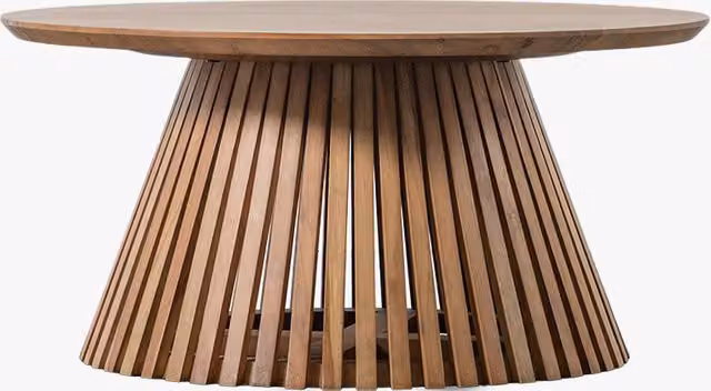 Perch & Parrow Branxton Slatted Acacia Wood Coffee Table in Brown